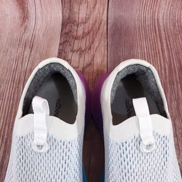 Allbirds Womens 8.5 Tree Dasher Relay Running Shoes Blizzard Thrive Teal Purple - Picture 7 of 14